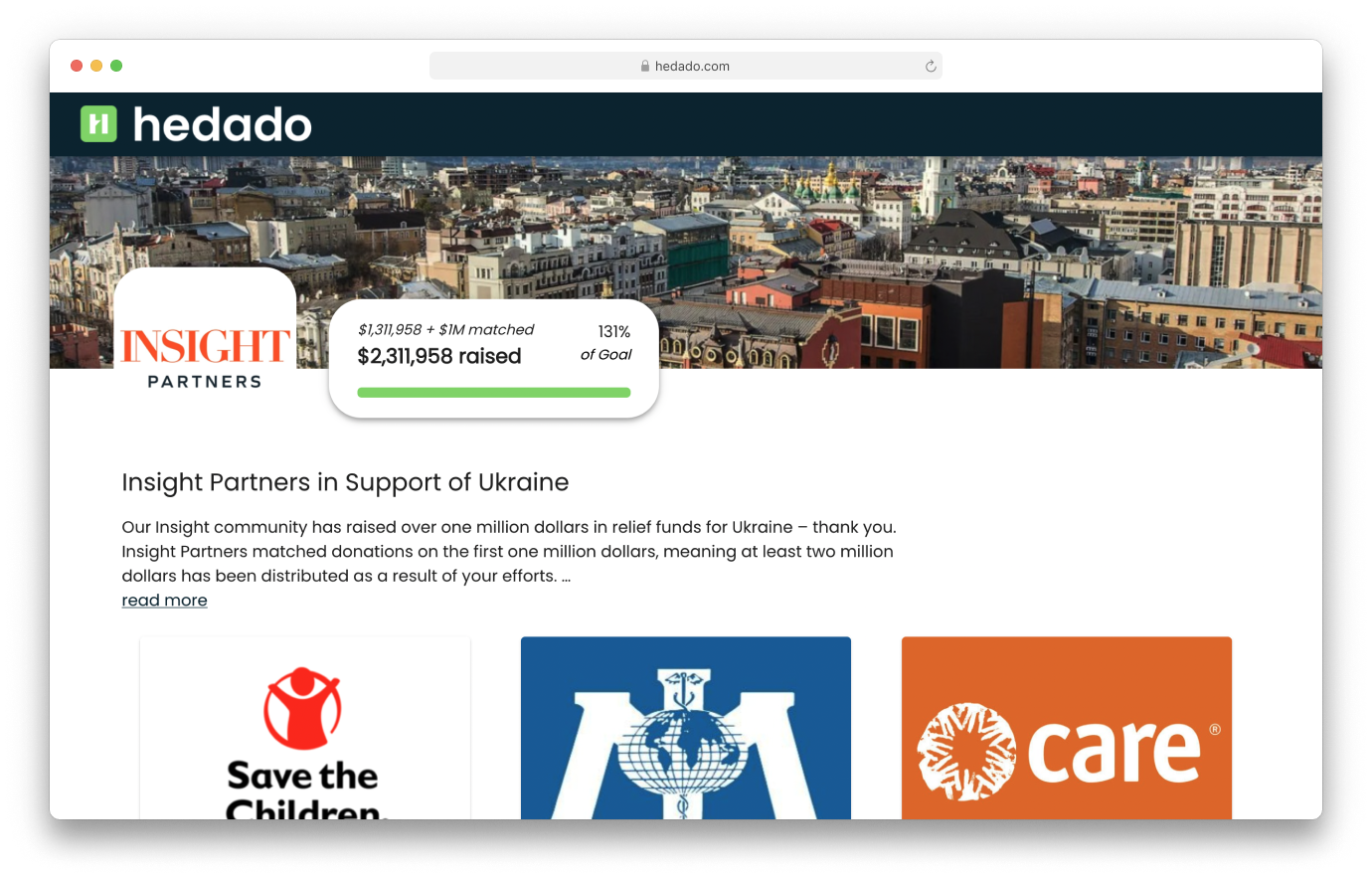 Screenshot of Hedado for Community Builders